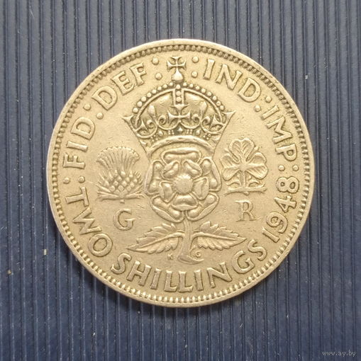 Великобритания 2 шиллинга 1948 год с IND: IMP: