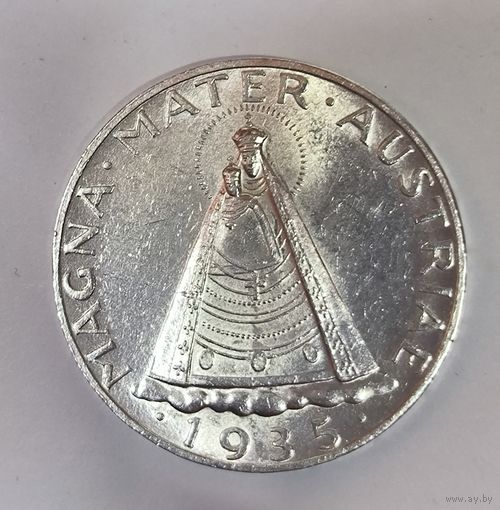 5 шиллингов 1935 Австрия Мадонна