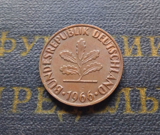2 пфеннига 1966 (F) Германия ФРГ #03 XF