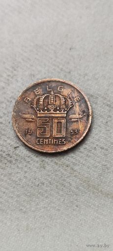 Бельгия 50 сентим 1953