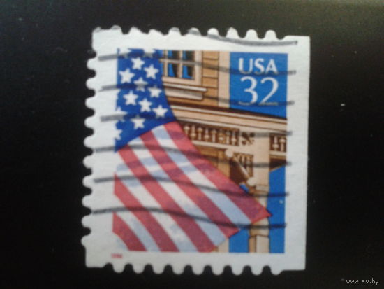 США 1996 стандарт, флаг год выпуска красного цвета