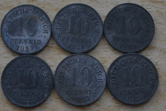 Германия 10 пфеннигов 1920