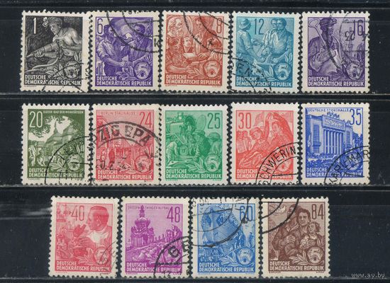 Германия ГДР 1953 Пятилетний план (II) Стандарт #405,407-8,410,412-22