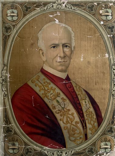 Старинная литография Римский папа Лев XIII