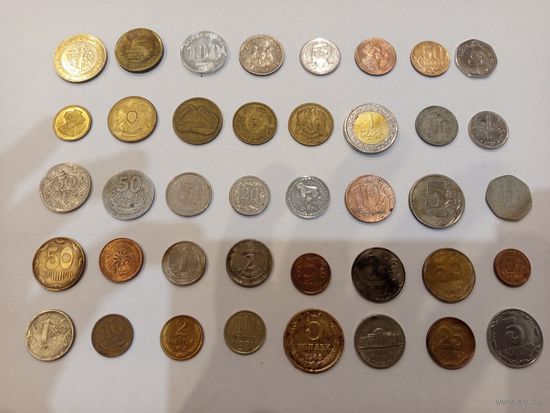 Монеты сборный лот 40 шт с 1р