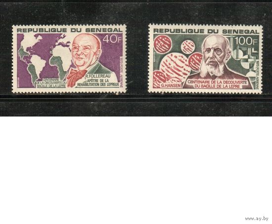 Сенегал-1973 (Мих. 538-539) ,  ** , Личности, Бактерии(полная серия)