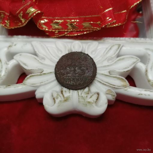 Редкая крестовая копейка 1728 года Москва