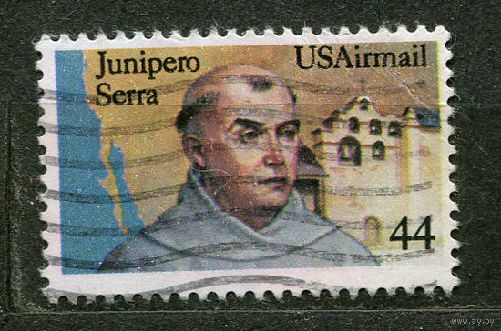 Миссионер Хуниперо Серра. США. 1985. Полная серия 1 марка