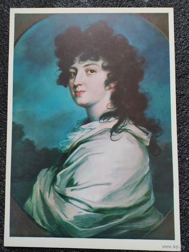 Открытка Неизвестный художник конца XVIII – начала XIX в.  Портрет Е.А. Бакуниной. Западноевропейская пастель. Государственный Эрмитаж.