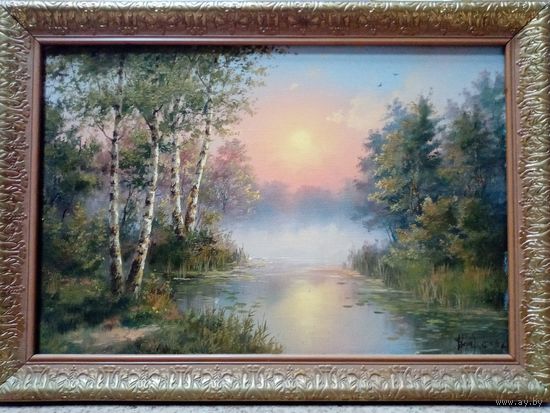 Барахонов Д. "пейзаж", 60х40см. без рамы. 2018г.