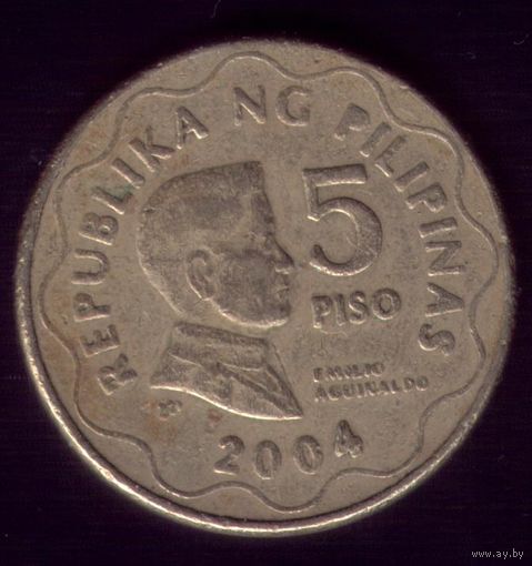 5 Писо 2004 год Филиппины