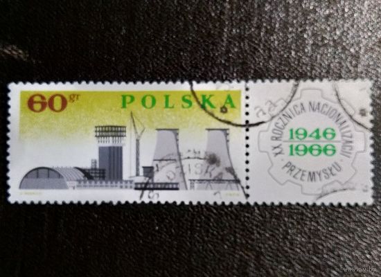 Марка Польша 1966 год 20 лет государственной промышленности