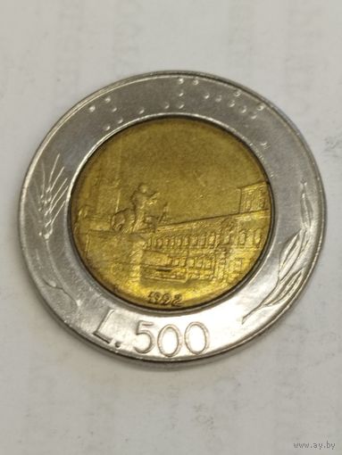 Италия 500 лир 1992
