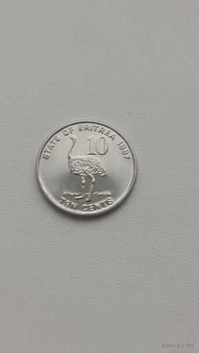 Эритрея 10 центов 1997 год