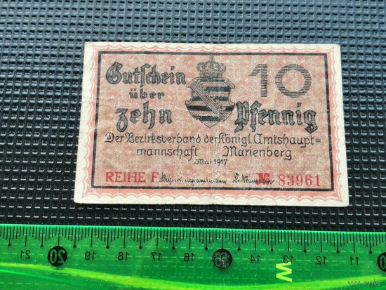 Германия-нотгельд   10   пфенингов  Marienberg 1917