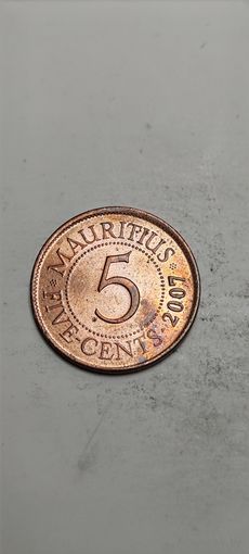 Маврикий 5 цент 2007