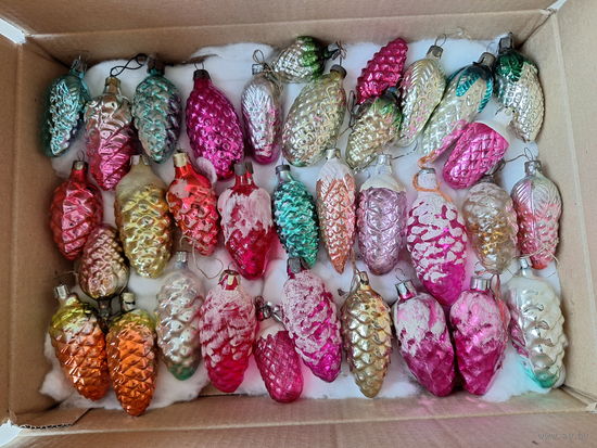 Елочные игрушки ШИШКИ - 34 шт