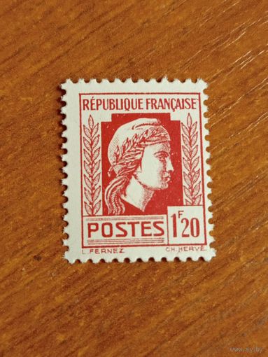 1944-45 Франция колония Алжир Французский Комитет Национального Освобождения Марианна чистая клей MNH** (5-2)