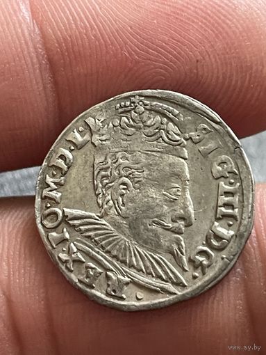3 гроша 1596 Вильно! Не частая!