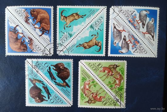 СССР 1973г. заповедники, тет-беш, клей.