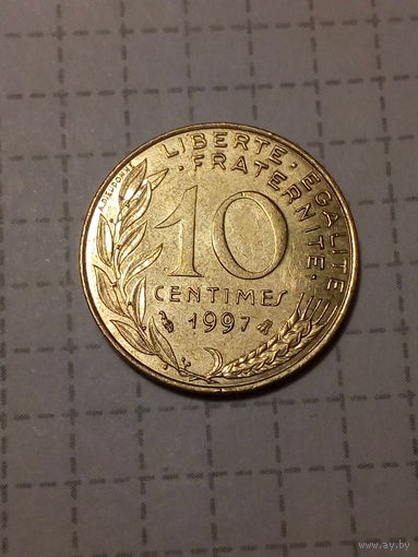 10 сантимов Франция 1997 год