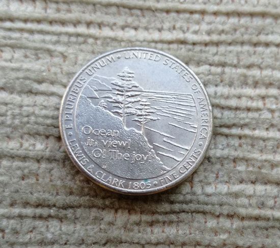 Werty71 США 5 центов 2005 Р 200 лет экспедиции Льюиса и Кларка - Выход к океану