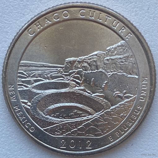 США 25 центов (квотер) 2012 г. P. Национальный исторический парк Чако