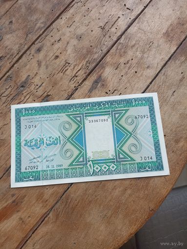 МАВРИТАНИЯ 1000 угий 1989 год(67092)
