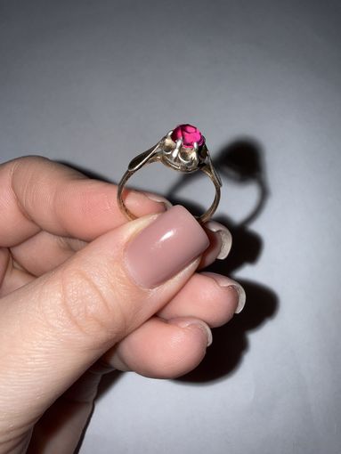 Кольцо серебряное старинное 875 пробы