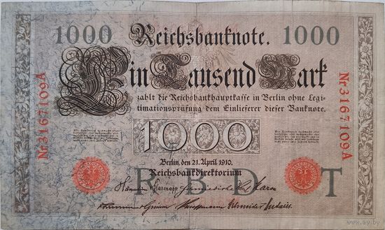 Германия 1000 Mарок 1910 F 505