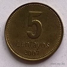 Аргентина 5 сентавос 2007 год
