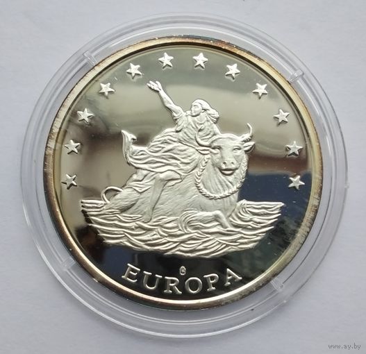 Германия 1995 г. Европа. Экю. Серебро 999 проба. Клеймо. Вес - 8,4 гр.