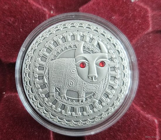 20 руб. Серебро, Беларусь. Телец (Знаки зодиака)
