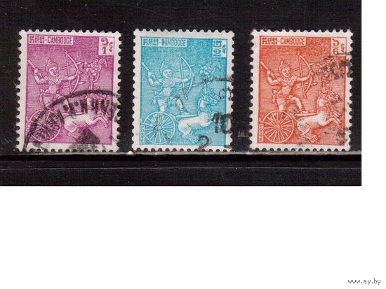 Камбоджа-1961,(Мих.121,122,124 )  гаш., Культура