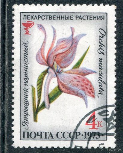 СССР 1973.. Лекарственные растения. Ятрышник пятнистый
