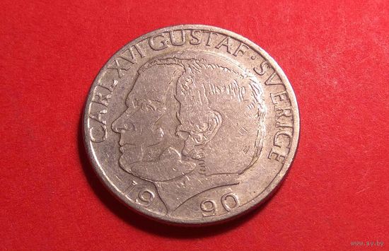 1 крона 1990. Швеция.