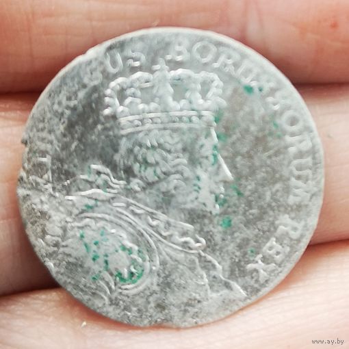 6 грошей 1757год. Сохран! С рубля.