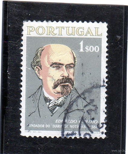 Португалия.Ми-972. Эдуардо Коэльо (1835-89), журналист и основатель. Серия: Газета Diаrio de Noticias - столетие. 1964.