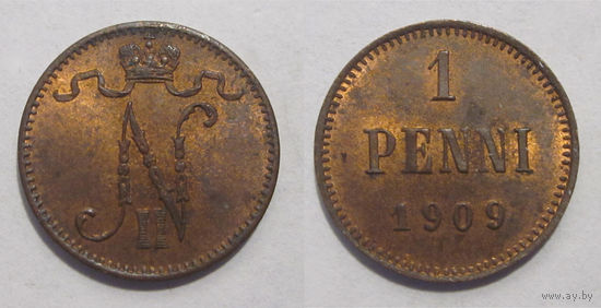 1 пенни 1909 aUNC