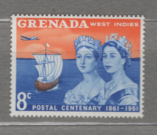 Гренада 1961** 100 лет маркам колонии, Королева Британии Виктория и Елизавета II