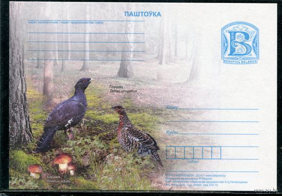 Беларусь 2010. ПК. Куропатка