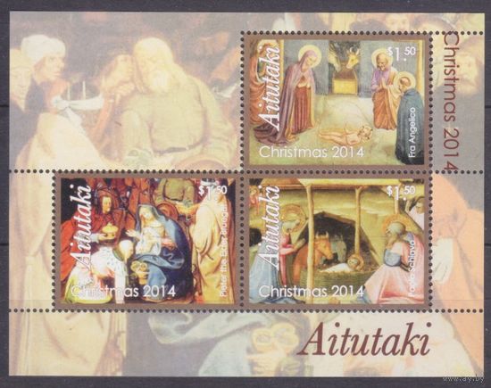 2014 Аитутаки 927-929/B100 Живопись/Рождество 8,00 евро
