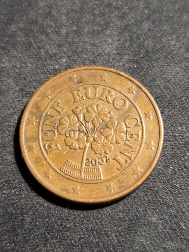 Австрия 5 евроцентов 2002