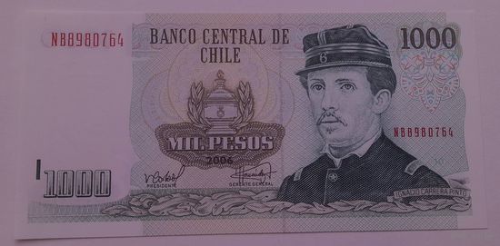 Чили 1000 песо 2006 года UNC