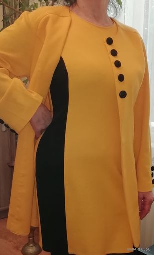 Женский костюм платье и жакет из добротного натурального трикотажа, красивый, элегантный.