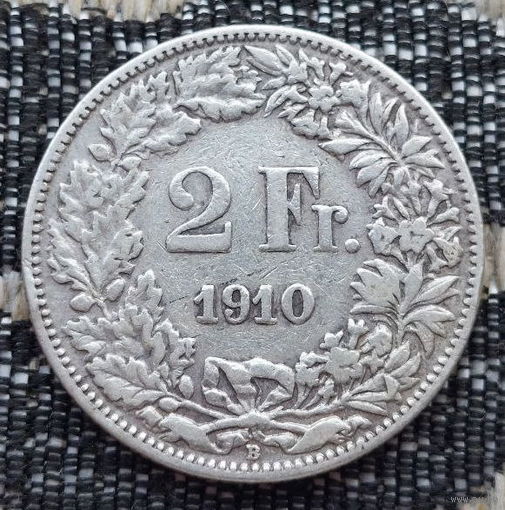 Швейцария 2 франка 1910 года, B. Серебро! Сторгуй за свою цену, предложи обмен!