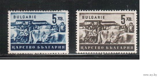 Болгария-1940, (Мих.422-423), **  ,   Стандарт, Сельское хозяйство , Фауна, концовки