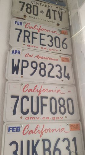 Номер сша Калифорния стандарт