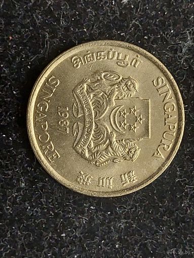 5 центов сингапур 1987