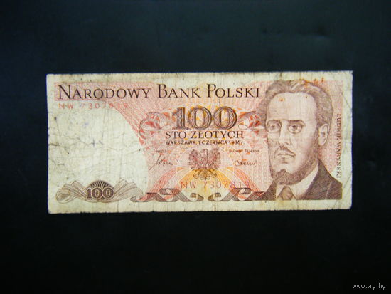 Польша 100 злотых 1986г. NW